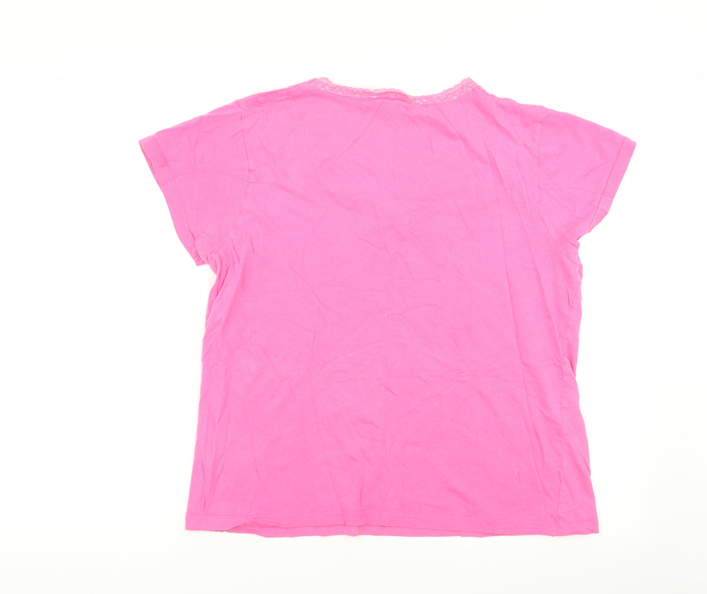 Whisper Womens Pink Animal Print  Top Pyjama Top Size 14