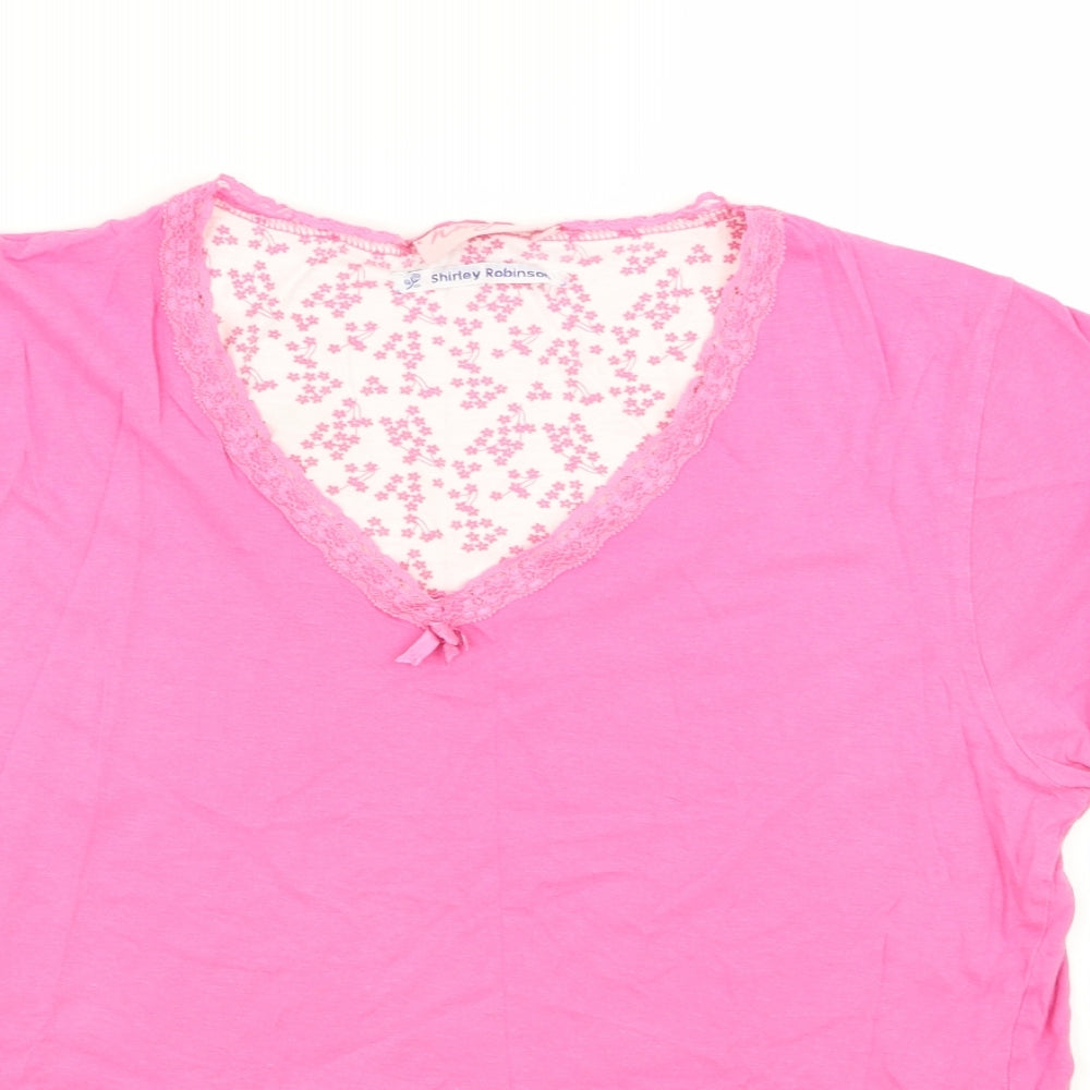 Whisper Womens Pink Animal Print  Top Pyjama Top Size 14