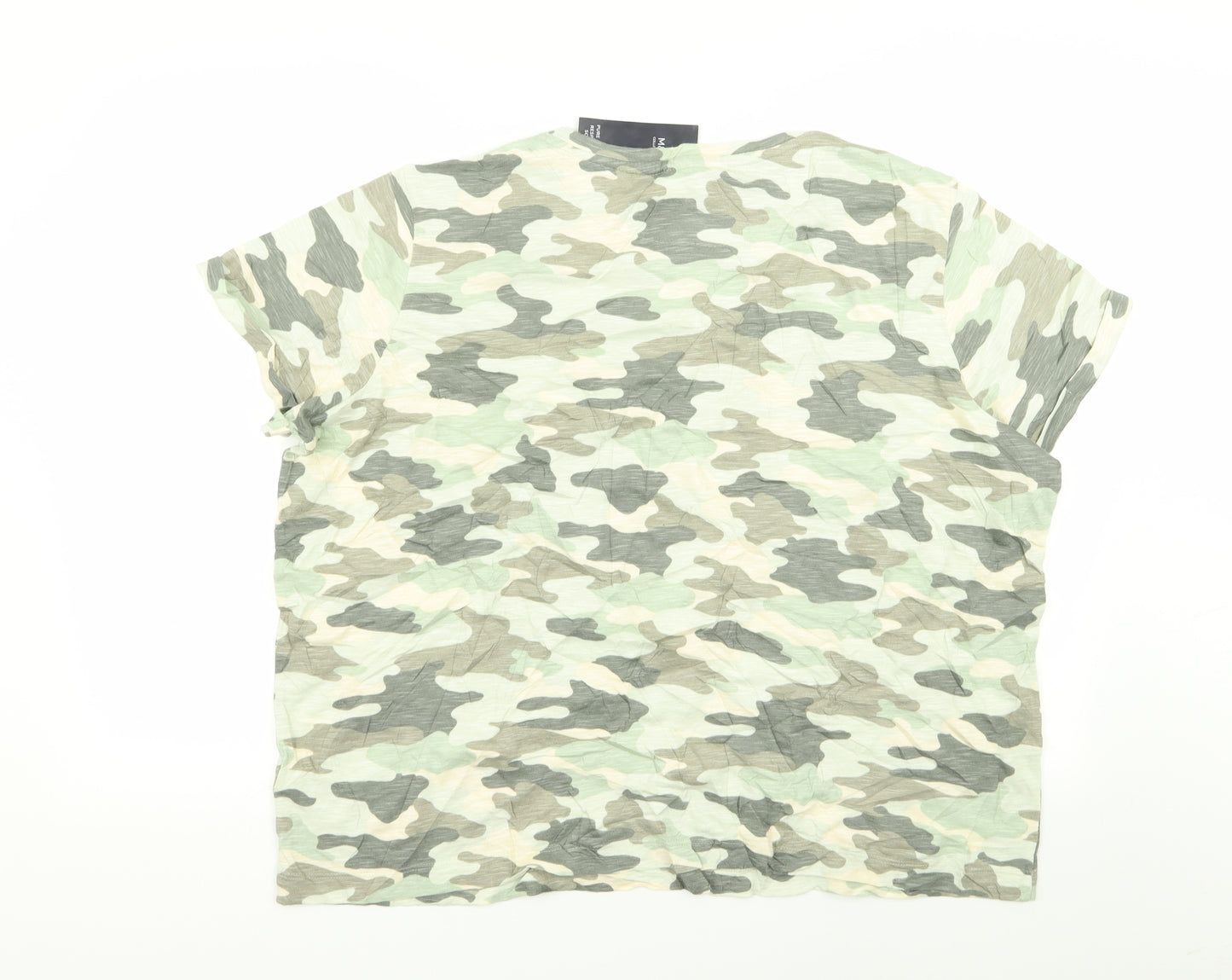 M&S Womens Multicoloured Camouflage  Basic T-Shirt Size 20