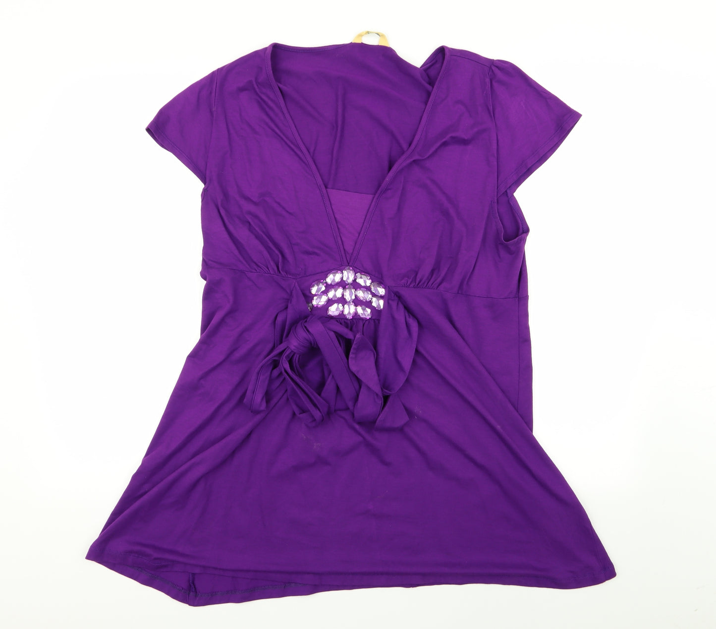 Agenda Womens Purple   Basic Blouse Size 20