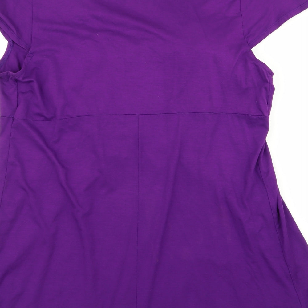 Agenda Womens Purple   Basic Blouse Size 20