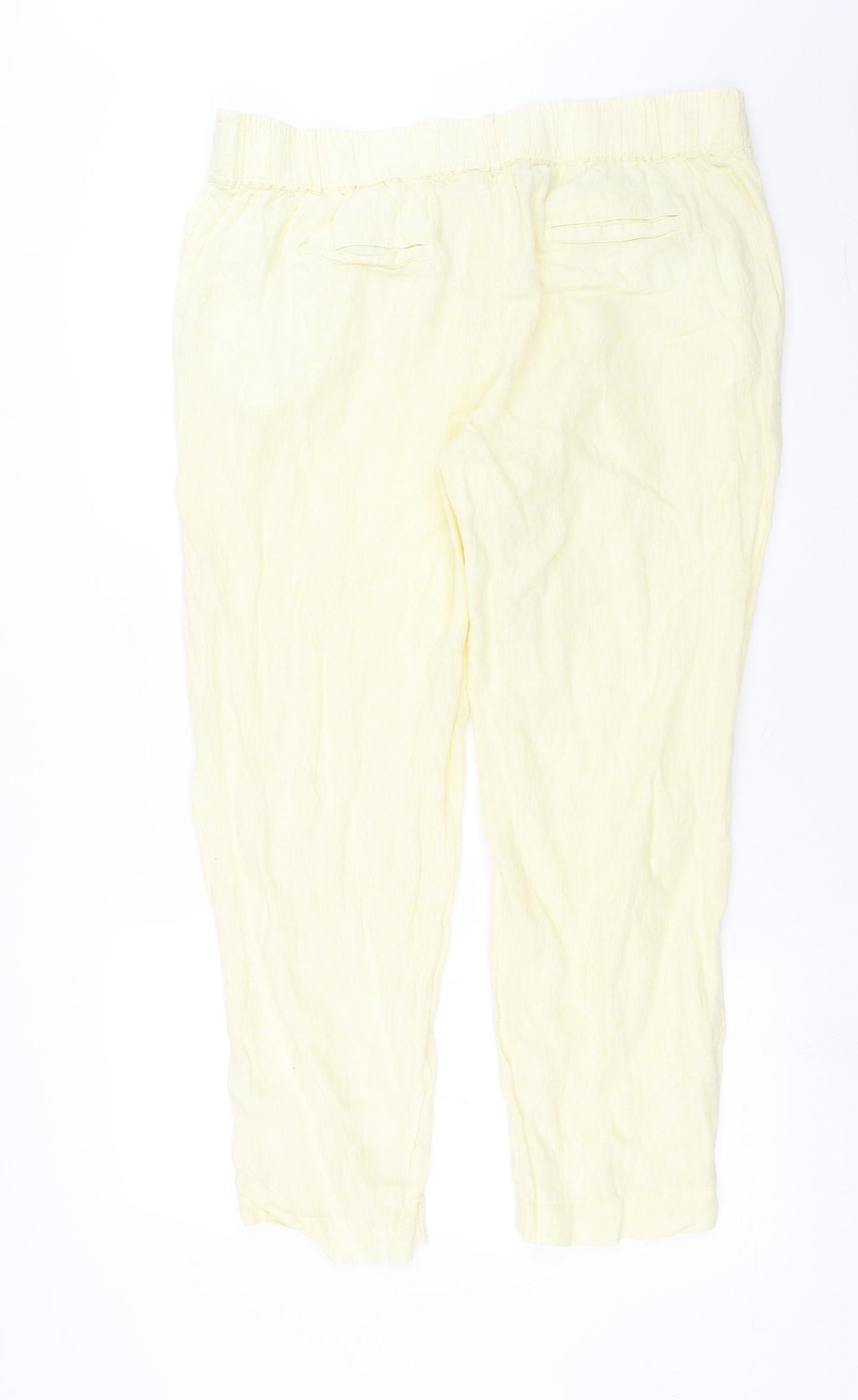 Marks and Spencer Womens Yellow   Trousers  Size 18 L27 in
