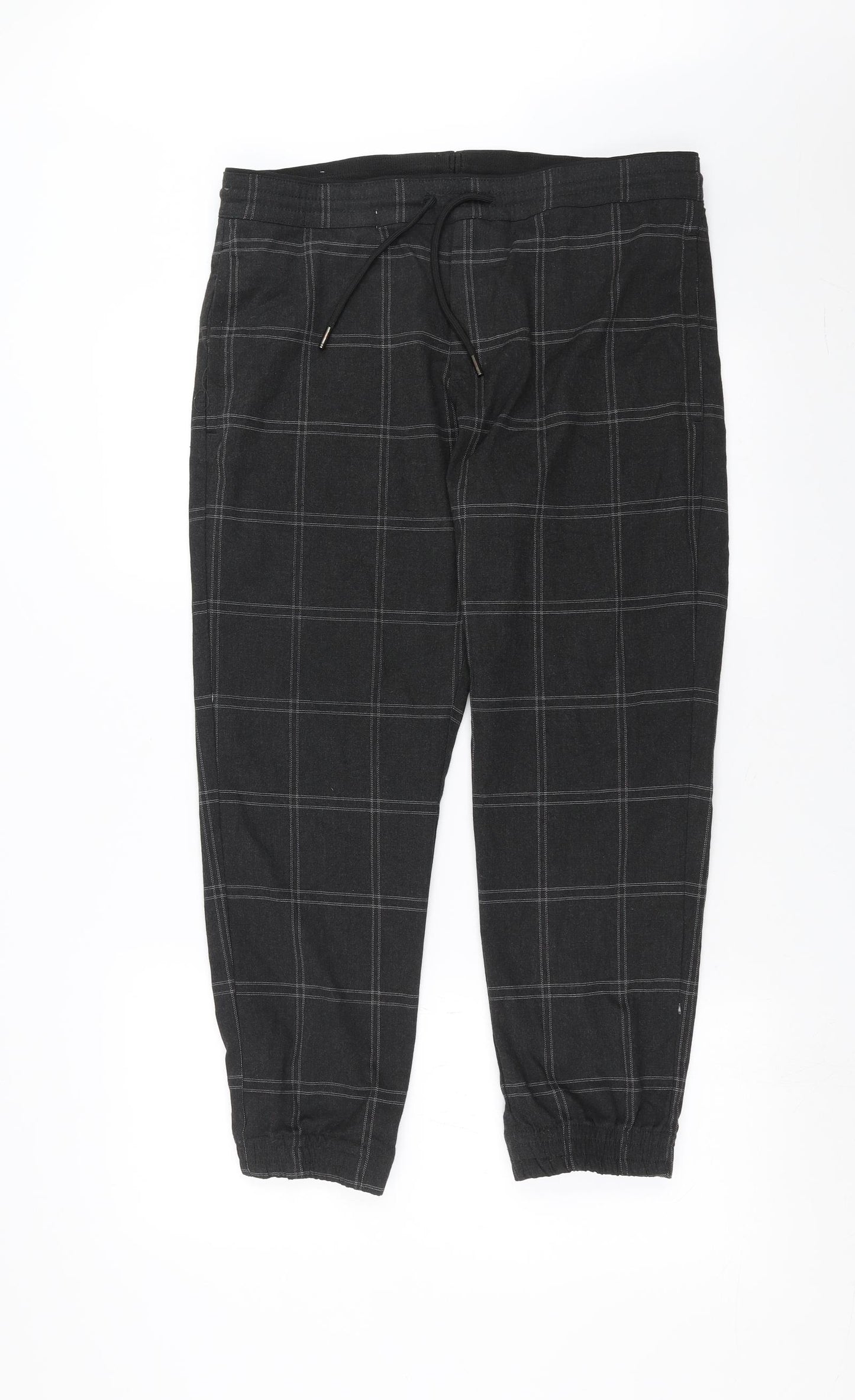 Zara Mens Grey Check  Trousers  Size M L26 in