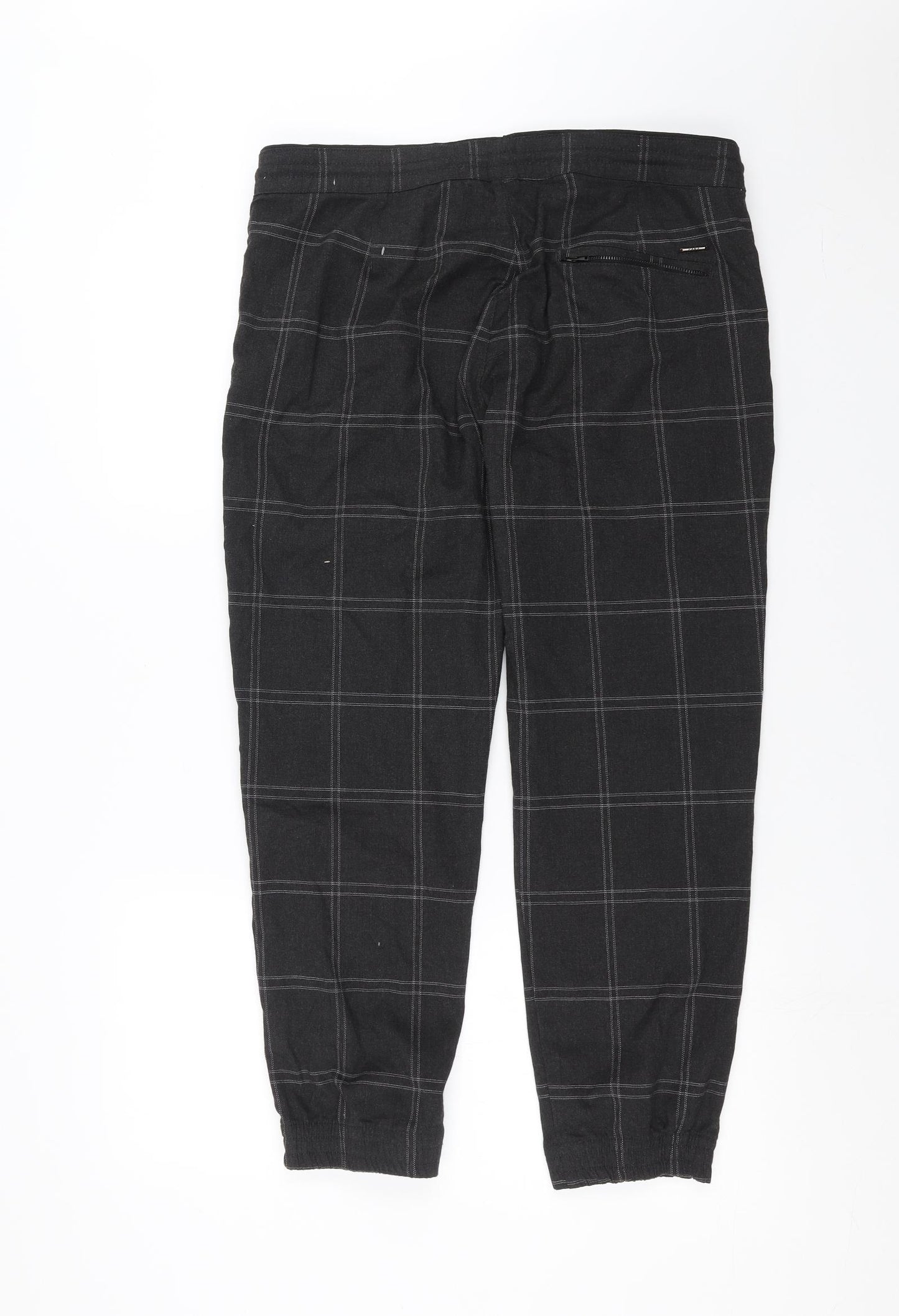 Zara Mens Grey Check  Trousers  Size M L26 in