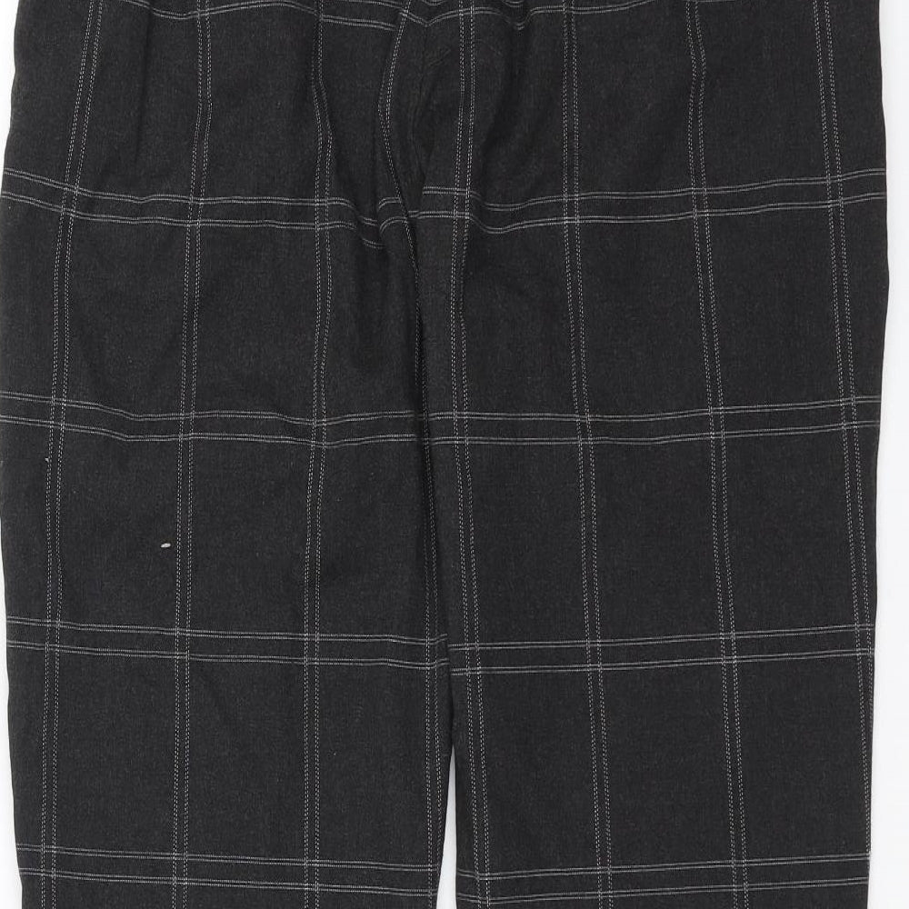Zara Mens Grey Check  Trousers  Size M L26 in