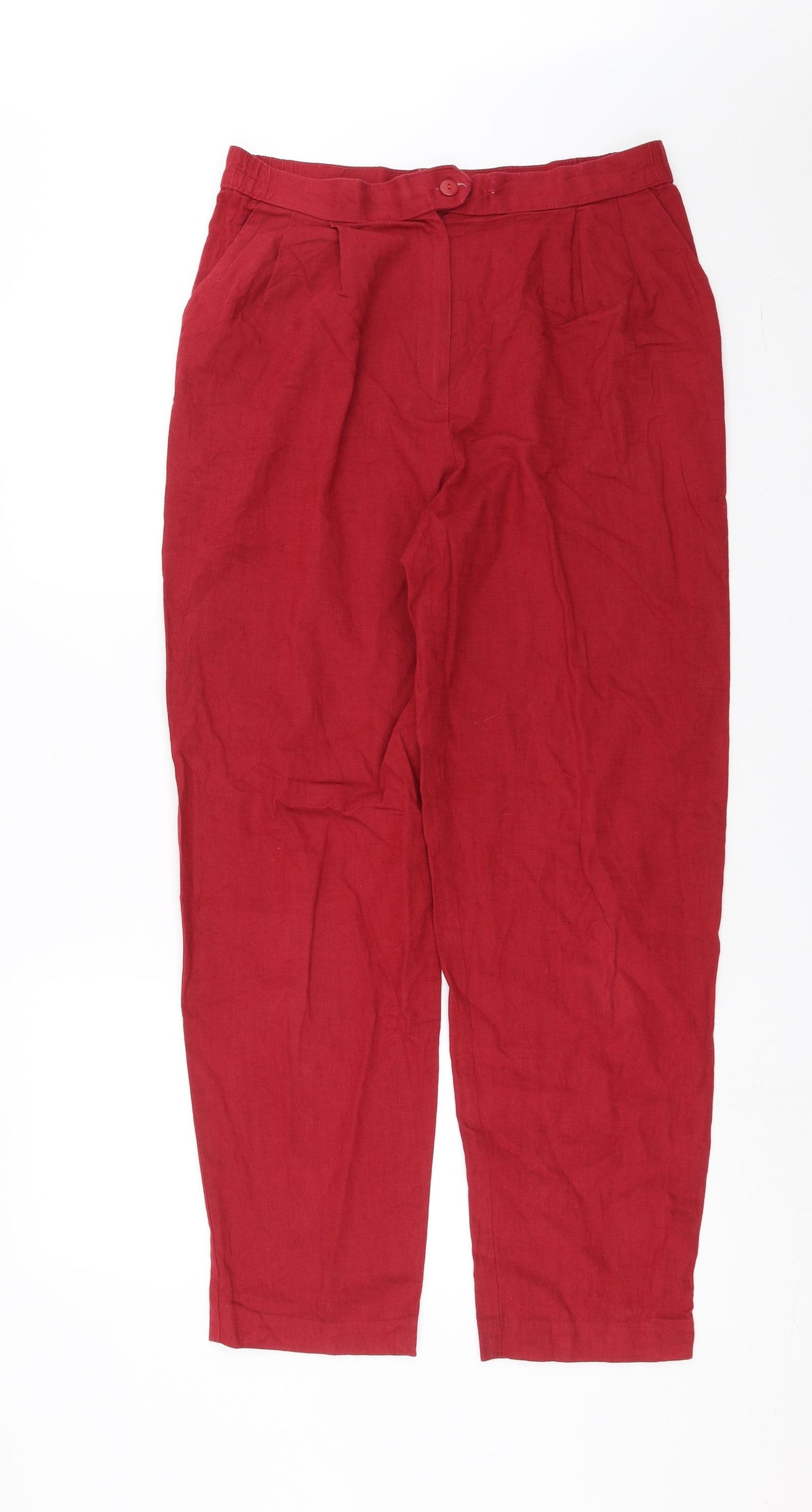 Marks and Spencer Womens Red   Trousers  Size 14 L29 in