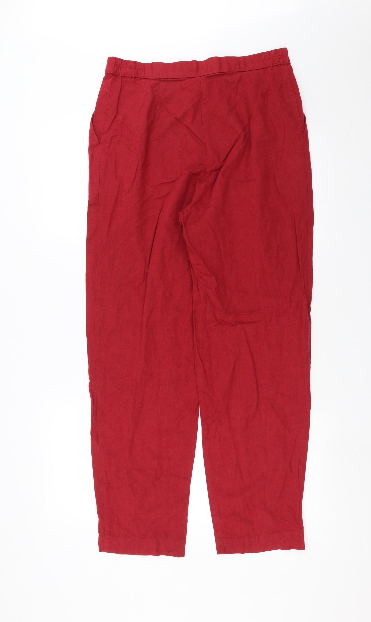 Marks and Spencer Womens Red   Trousers  Size 14 L29 in