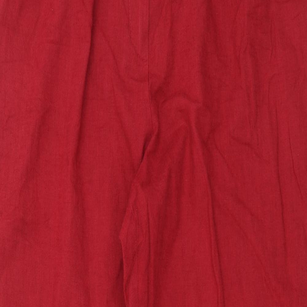 Marks and Spencer Womens Red   Trousers  Size 14 L29 in