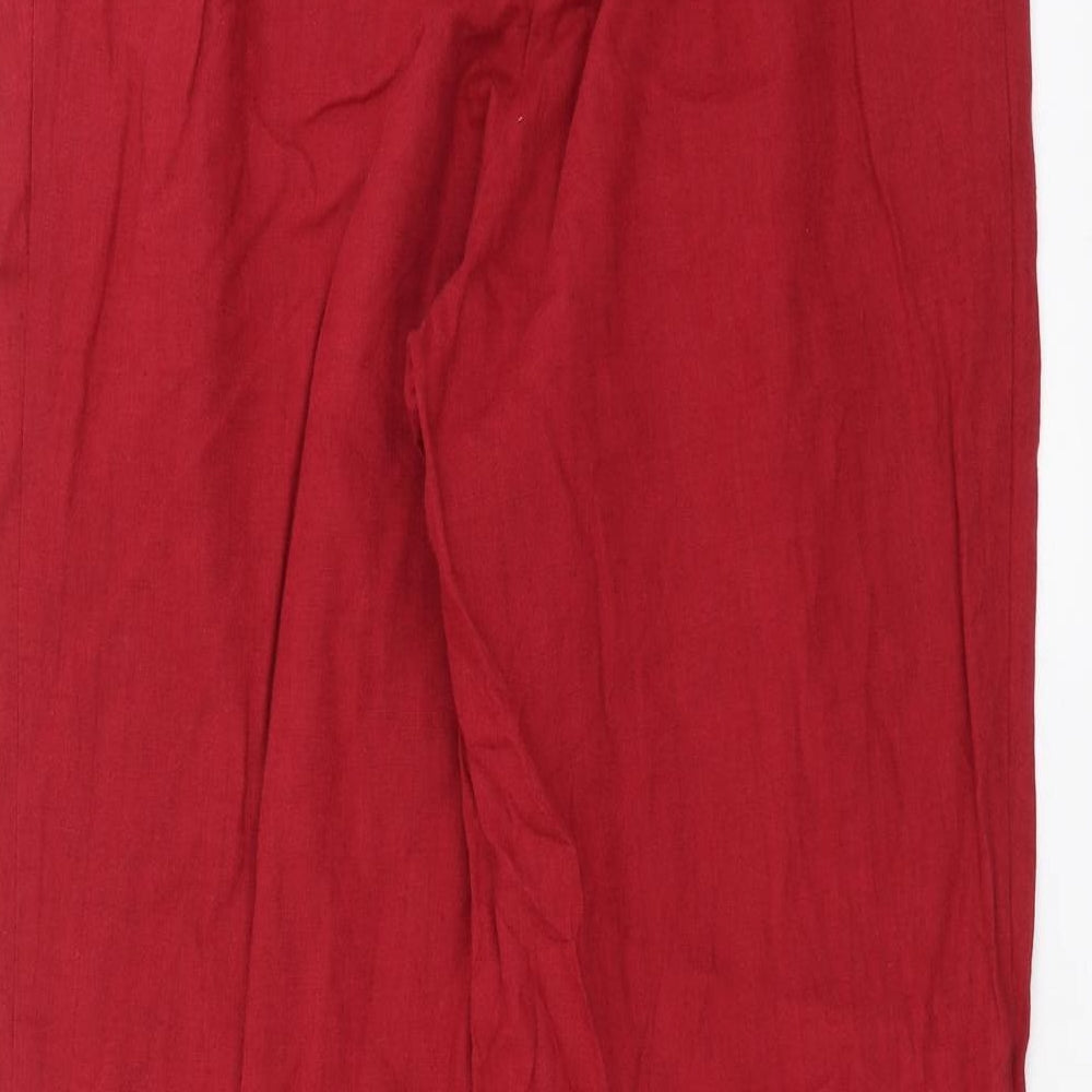 Marks and Spencer Womens Red   Trousers  Size 14 L29 in