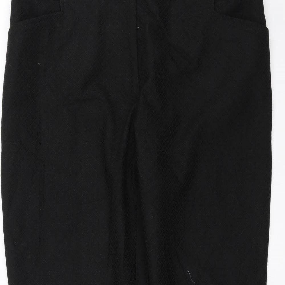Jasper Conran Womens Black Geometric  Trousers  Size 12 L27 in