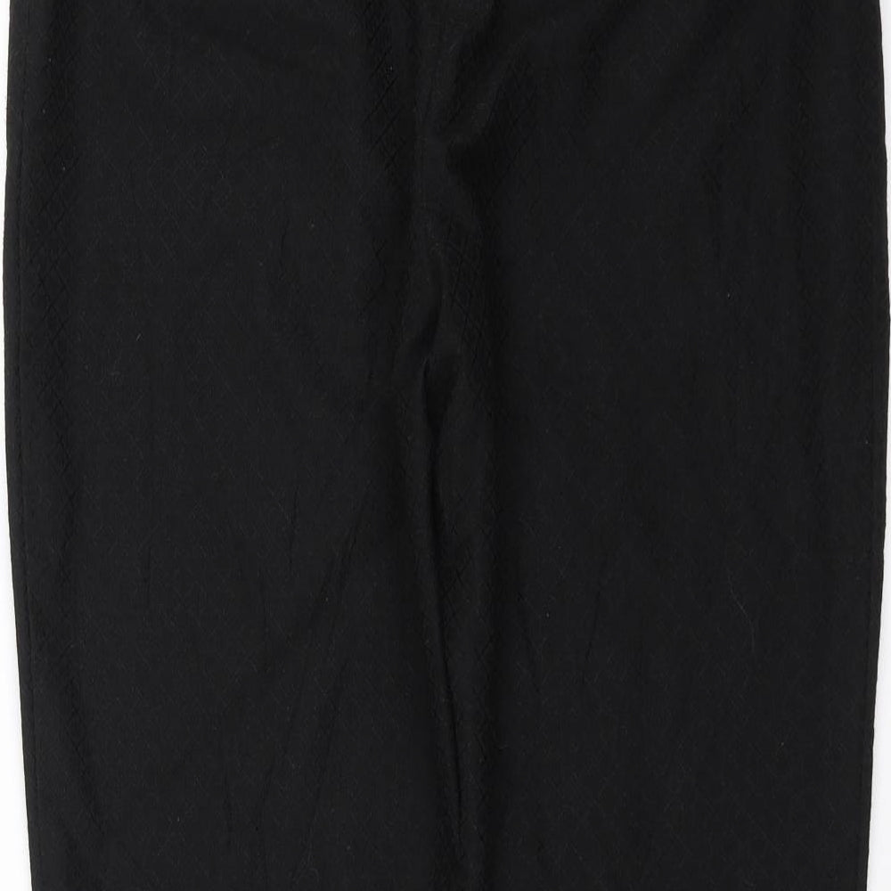 Jasper Conran Womens Black Geometric  Trousers  Size 12 L27 in