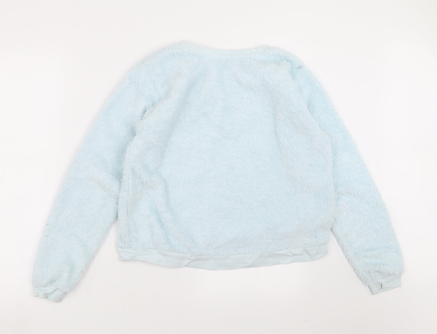 H&M Girls Blue   Pullover Jumper Size 14 Years  - fluffy