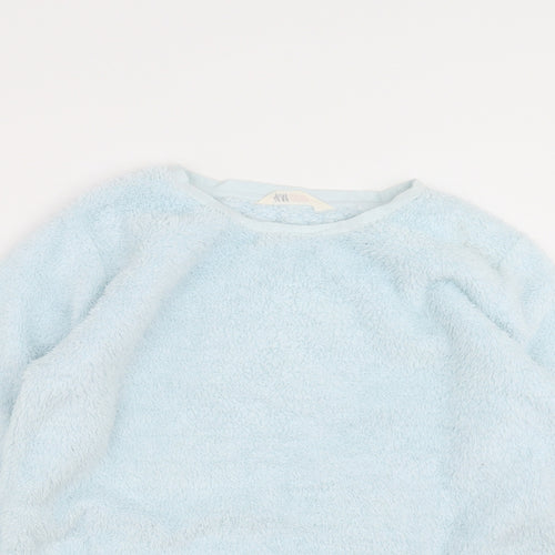 H&M Girls Blue   Pullover Jumper Size 14 Years  - fluffy