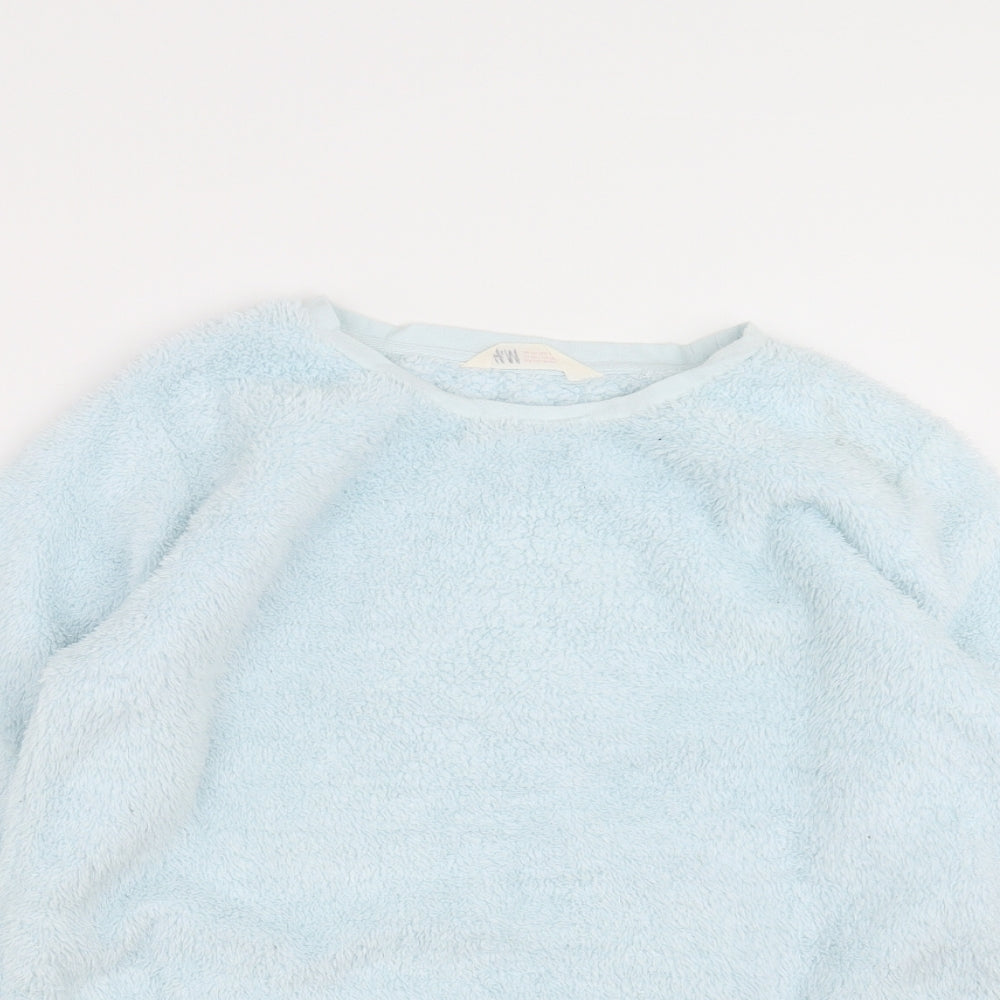 H&M Girls Blue   Pullover Jumper Size 14 Years  - fluffy