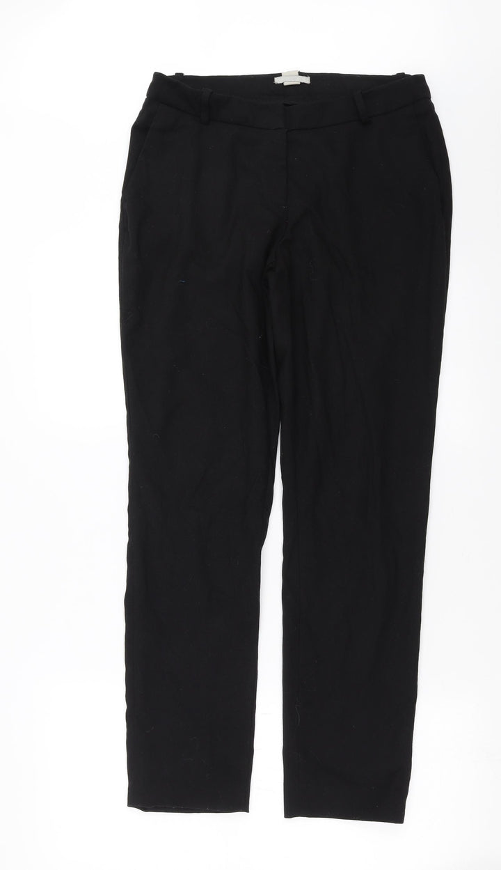 H&M Womens Black Trousers Size 12 L29 in