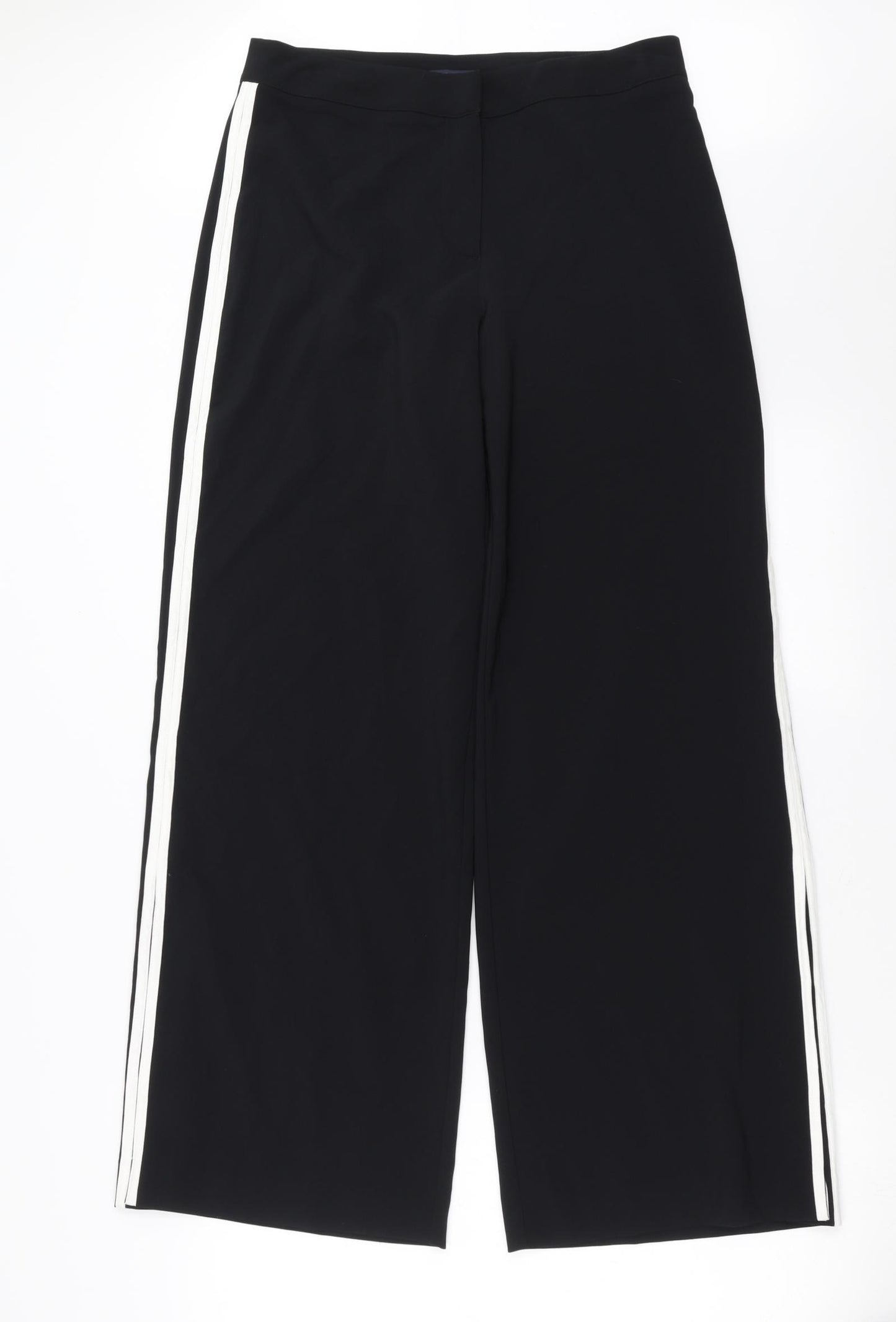 Preworn Womens Black   Trousers  Size 32 in L30 in - side splits