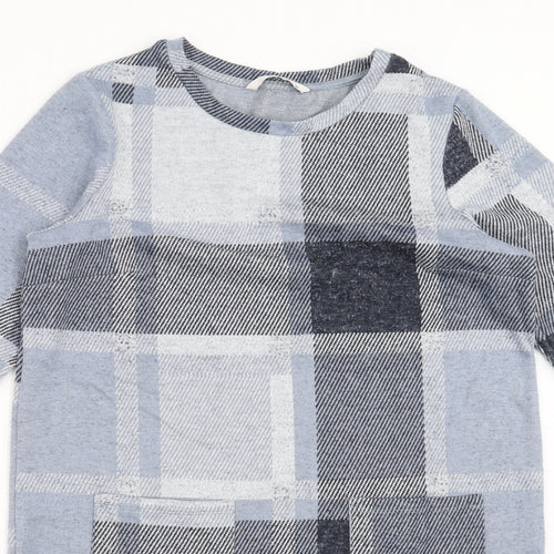 Sainsburys  Womens Blue Check  Jumper Dress  Size 10