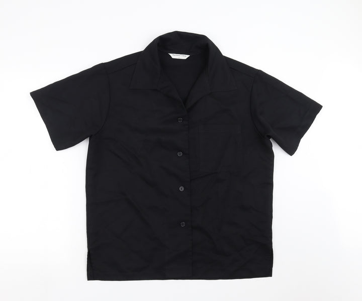 Florence Roby Mens Black Button-Up Size L