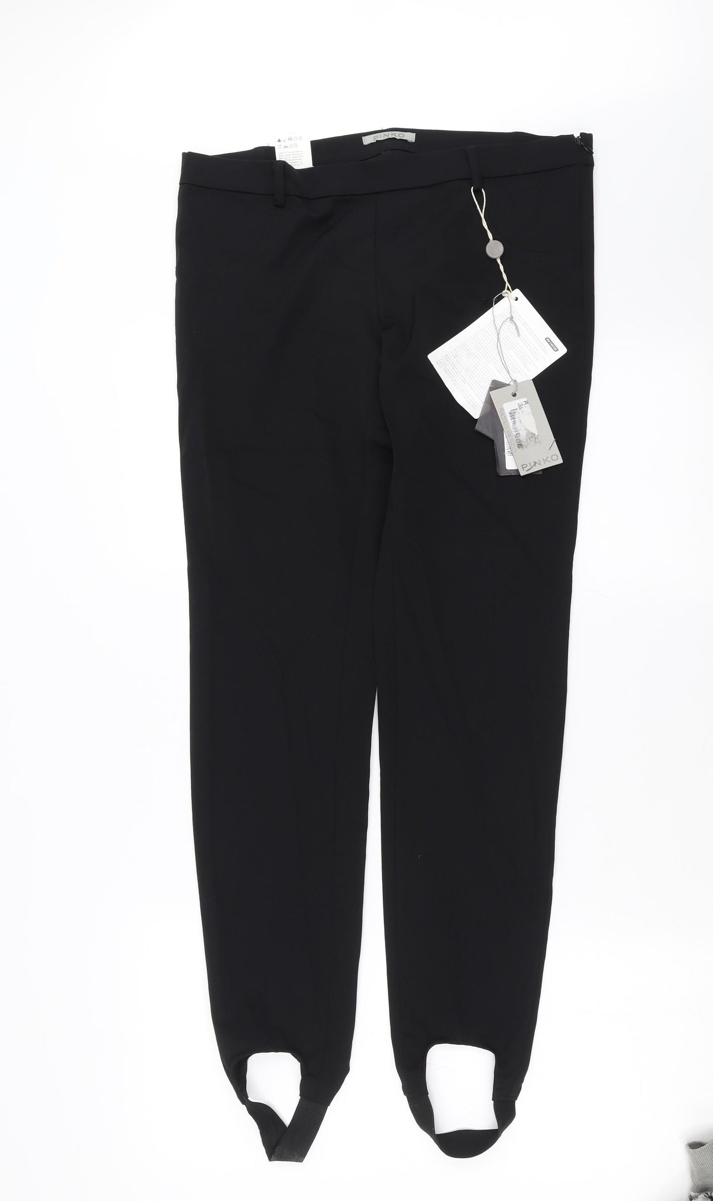 PINKO Womens Black   Trousers  Size 14 L32 in - Stirrup