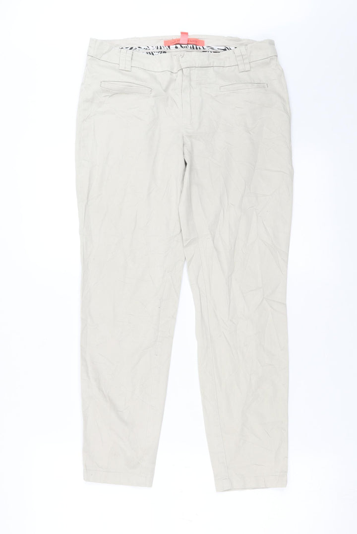 Mango Womens Beige Trousers Size 10 L26 in