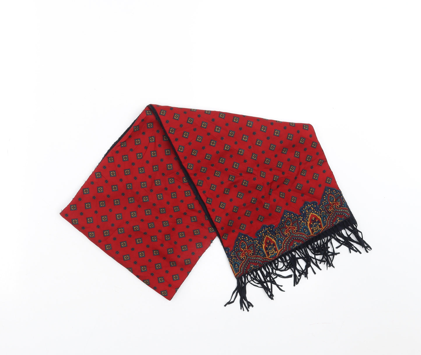 Preworn Womens Red Geometric   Scarf