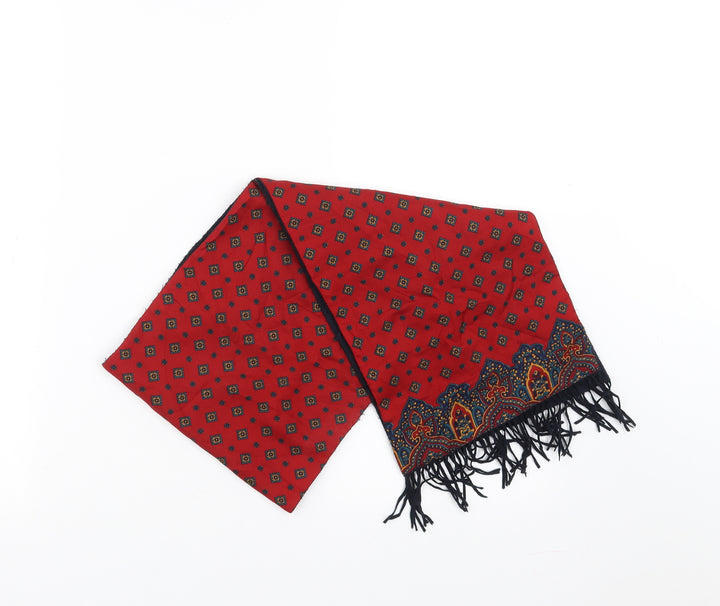 Preworn Womens Red Geometric   Scarf