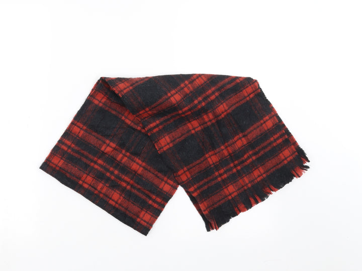 Preworn Womens Red Plaid   Scarf
