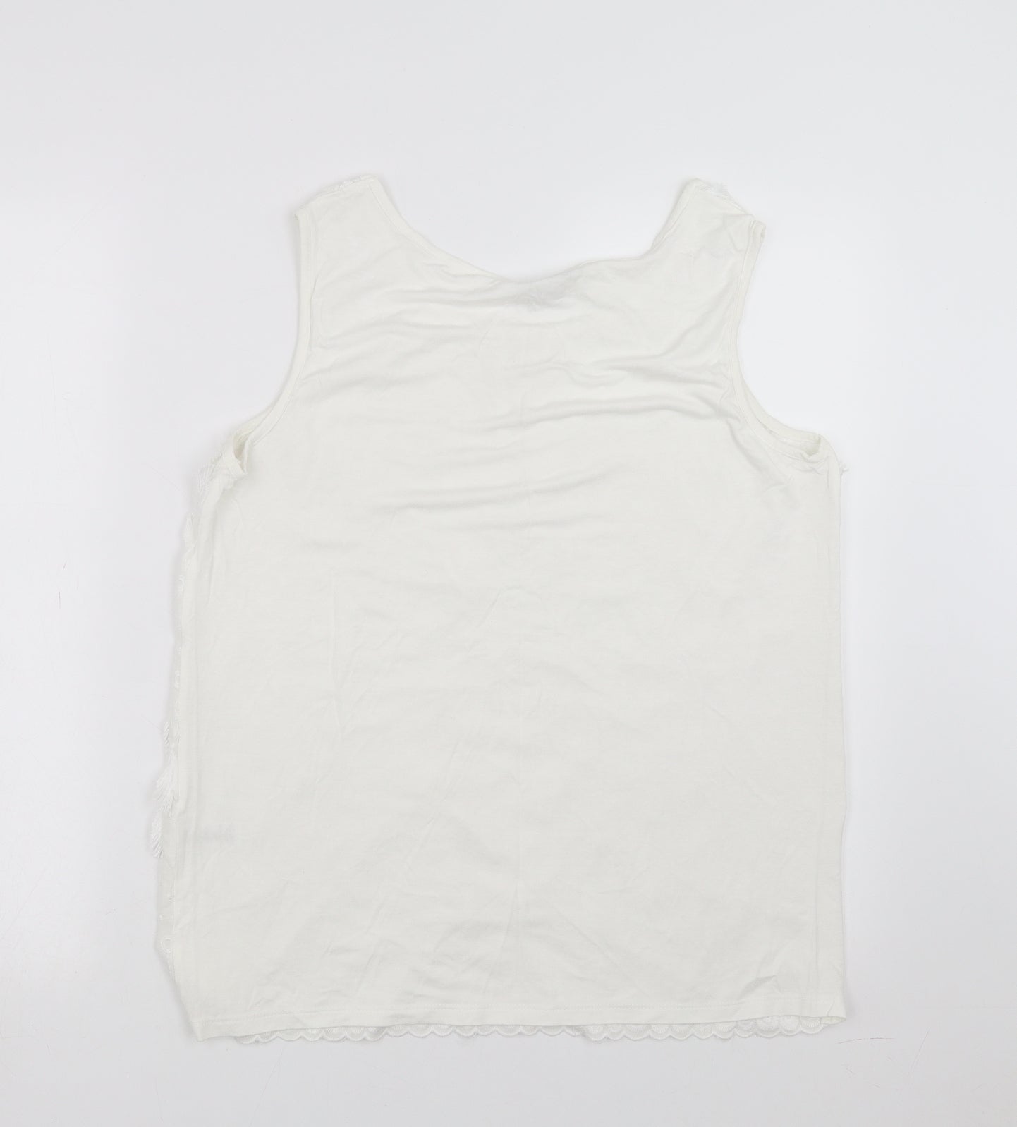 George Womens White Floral  Basic Blouse Size 16  - Embroidered detail