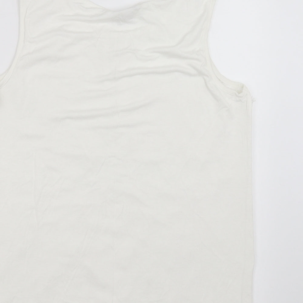 George Womens White Floral  Basic Blouse Size 16  - Embroidered detail