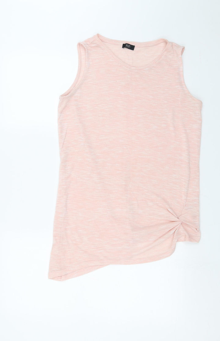 F&F Womens Pink Knit Basic Blouse Size 14