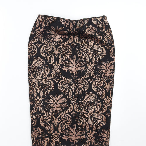 New Look Womens Black Geometric  Straight & Pencil Skirt Size 10