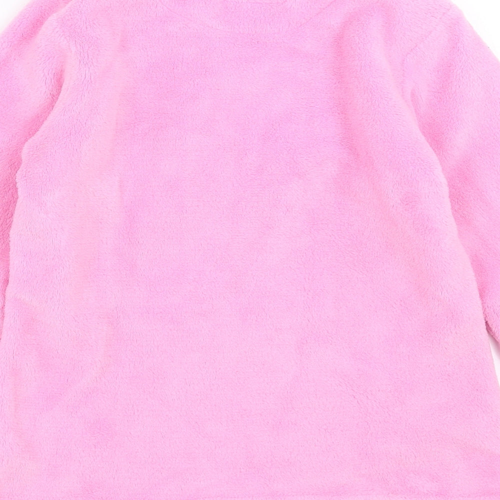 Primark Girls Pink Solid Fleece Top Pyjama Top Size 10-11 Years  - Llama