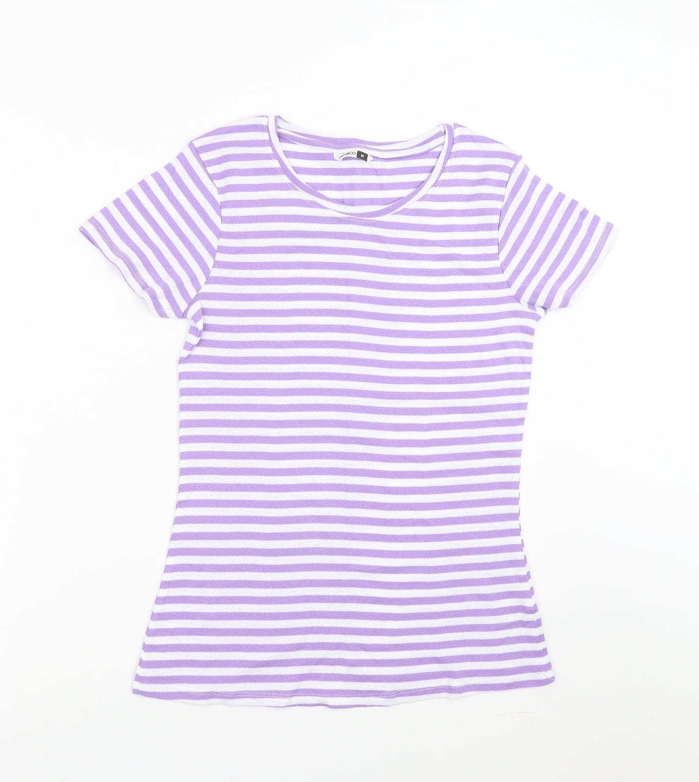 PEP&CO Womens Purple Striped  Basic T-Shirt Size M