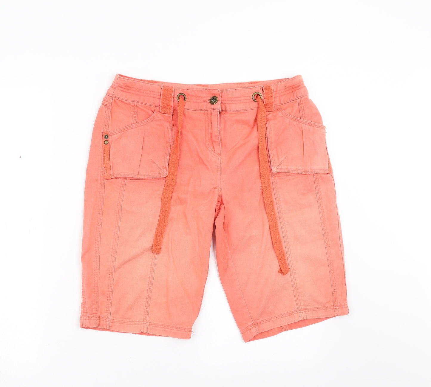 Papaya Womens Orange   Bermuda Shorts Size 14