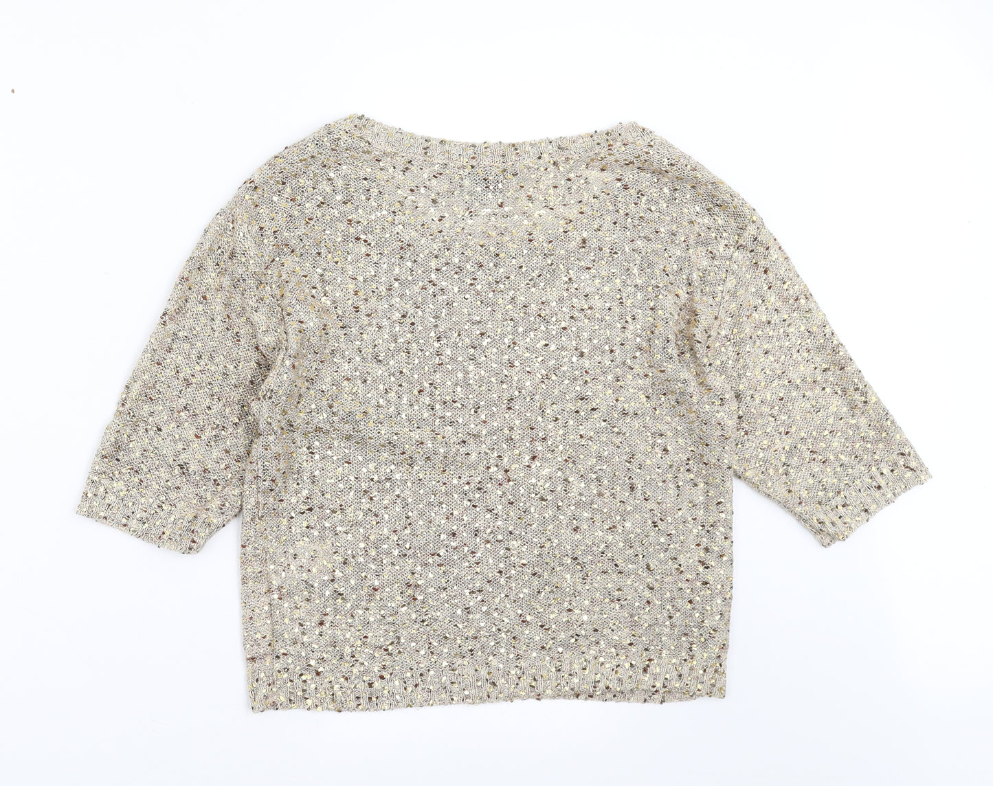 H&M Womens Beige   Pullover Jumper Size XS  - sequins