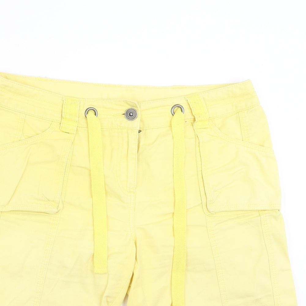 Papaya Womens Yellow   Bermuda Shorts Size 14