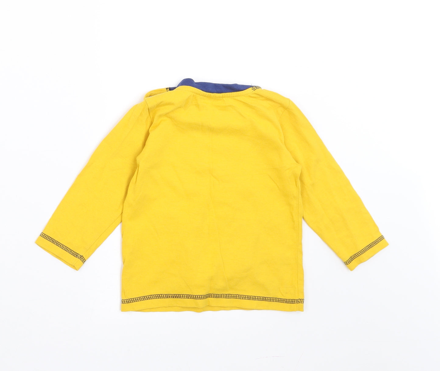 Blue Zoo Boys Yellow   Basic T-Shirt Size 9-12 Months  - car