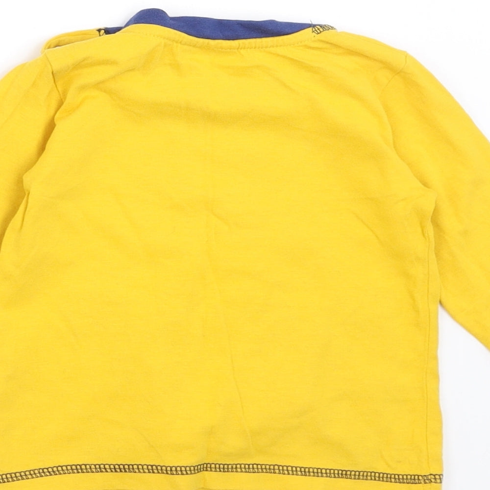 Blue Zoo Boys Yellow   Basic T-Shirt Size 9-12 Months  - car