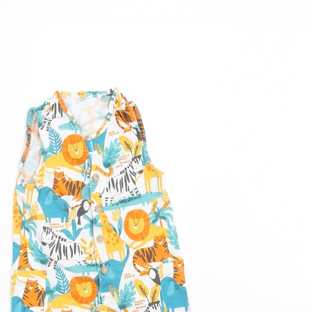 Sainsburys  Baby Multicoloured   Romper One-Piece Size 9-12 Months  - animals