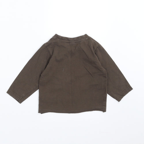 Sainsburys  Boys Brown   Basic T-Shirt Size 9-12 Months