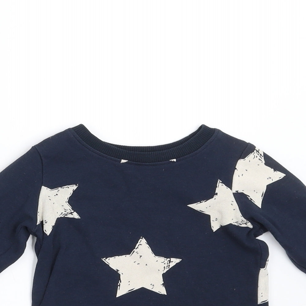 NEXT Baby Blue   Pullover Jumper Size 9-12 Months  - Star pattern