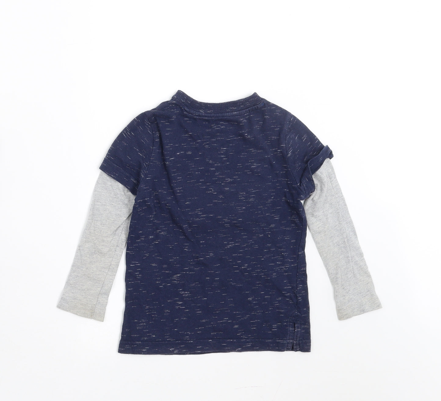 F&F Boys Blue   Basic T-Shirt Size 18-24 Months  - animal face