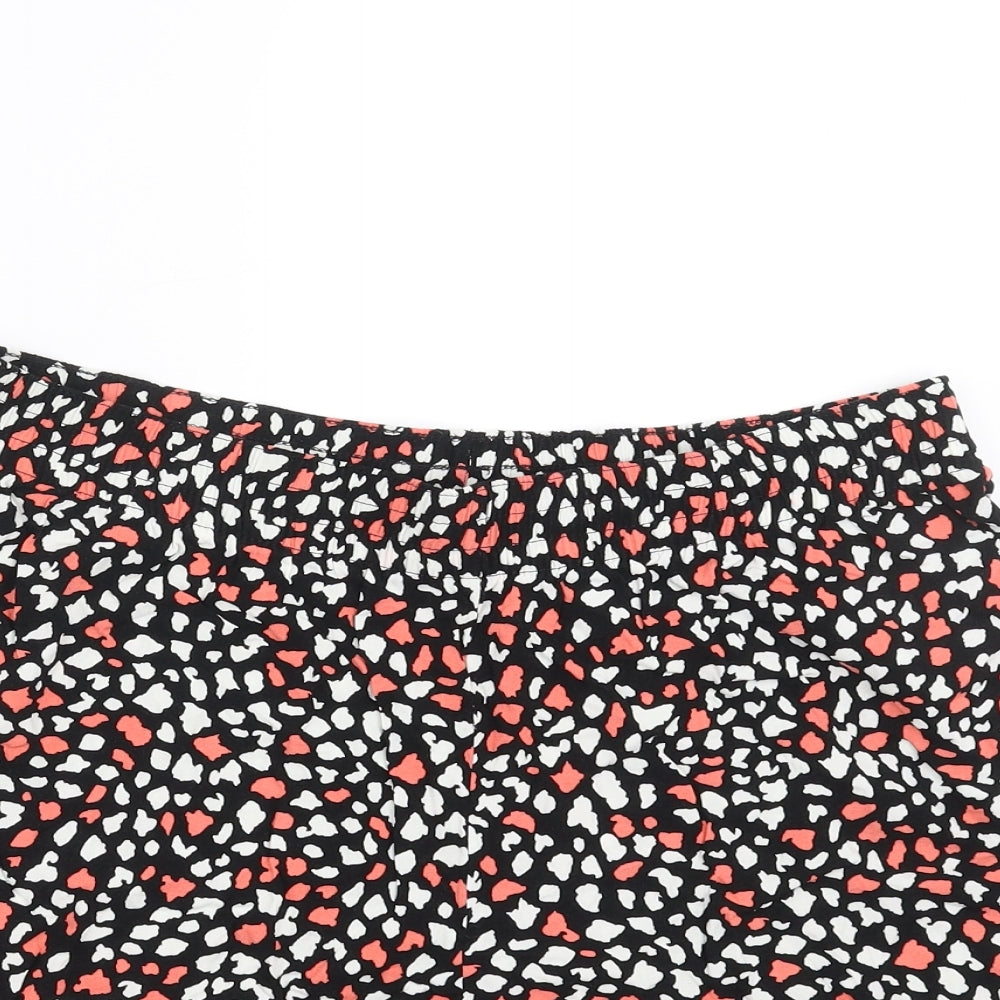 Papaya Womens Black Geometric  Hot Pants Shorts Size 14