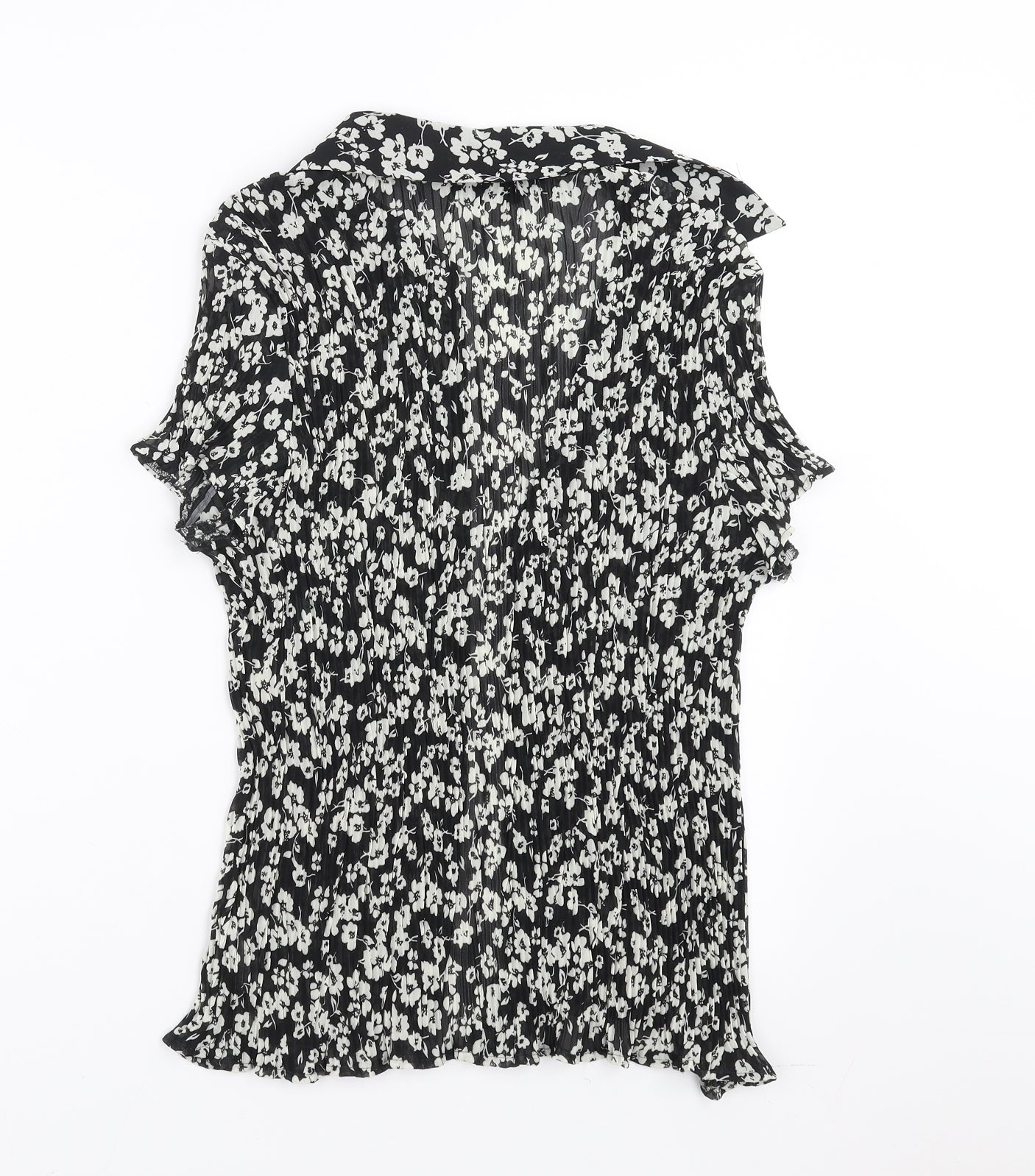 F&F Womens Black Floral  Basic Blouse Size 16