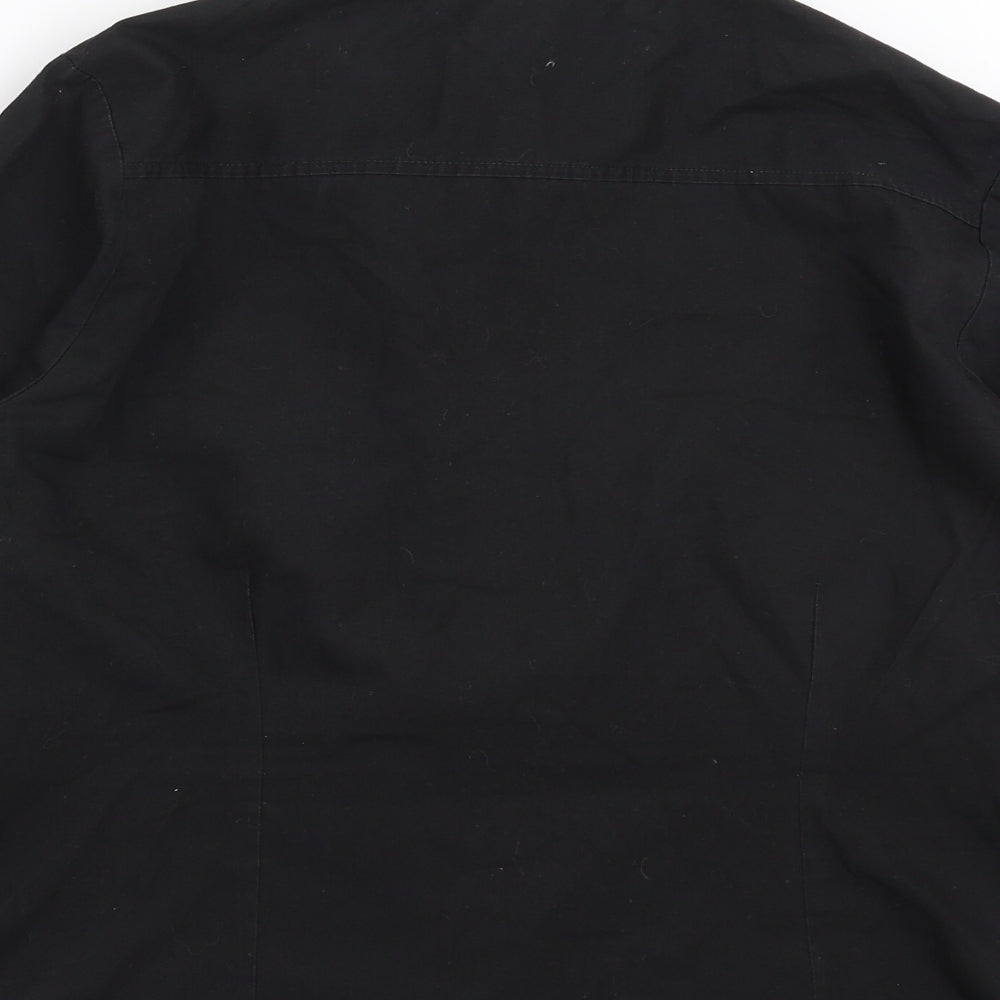 AMARANTO Womens Black   Basic Button-Up Size 16