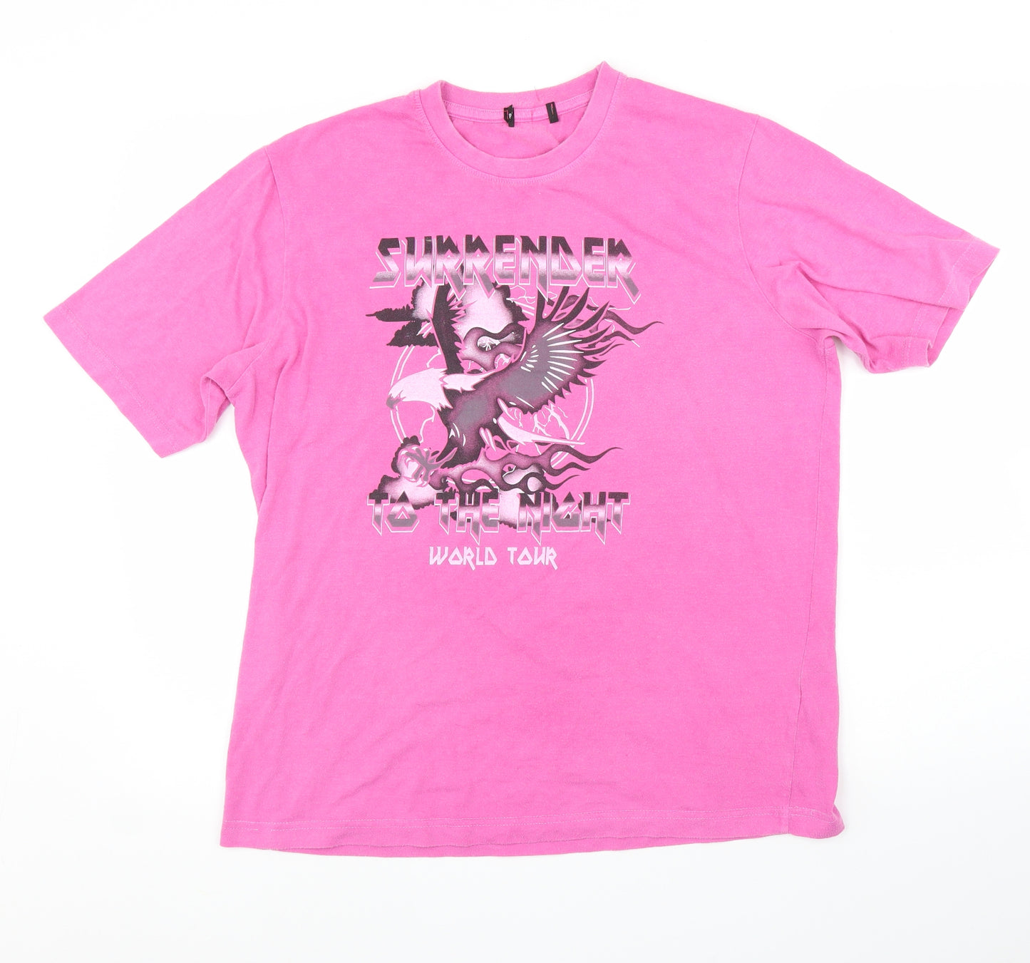 Preworn Mens Pink    T-Shirt Size L