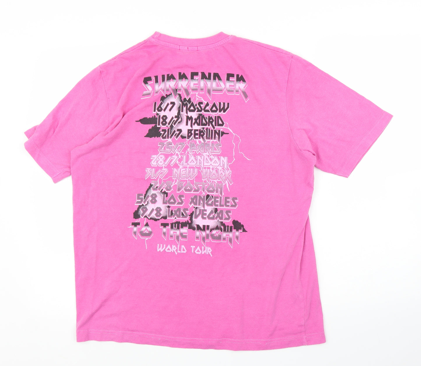Preworn Mens Pink    T-Shirt Size L