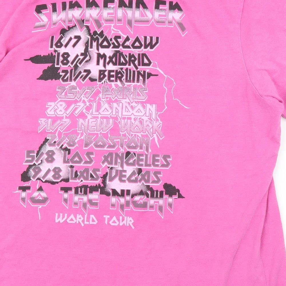 Preworn Mens Pink    T-Shirt Size L