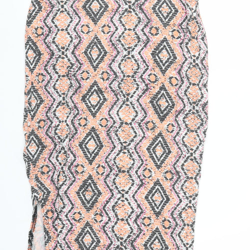 New Look Womens Orange Geometric  Maxi  Size 12