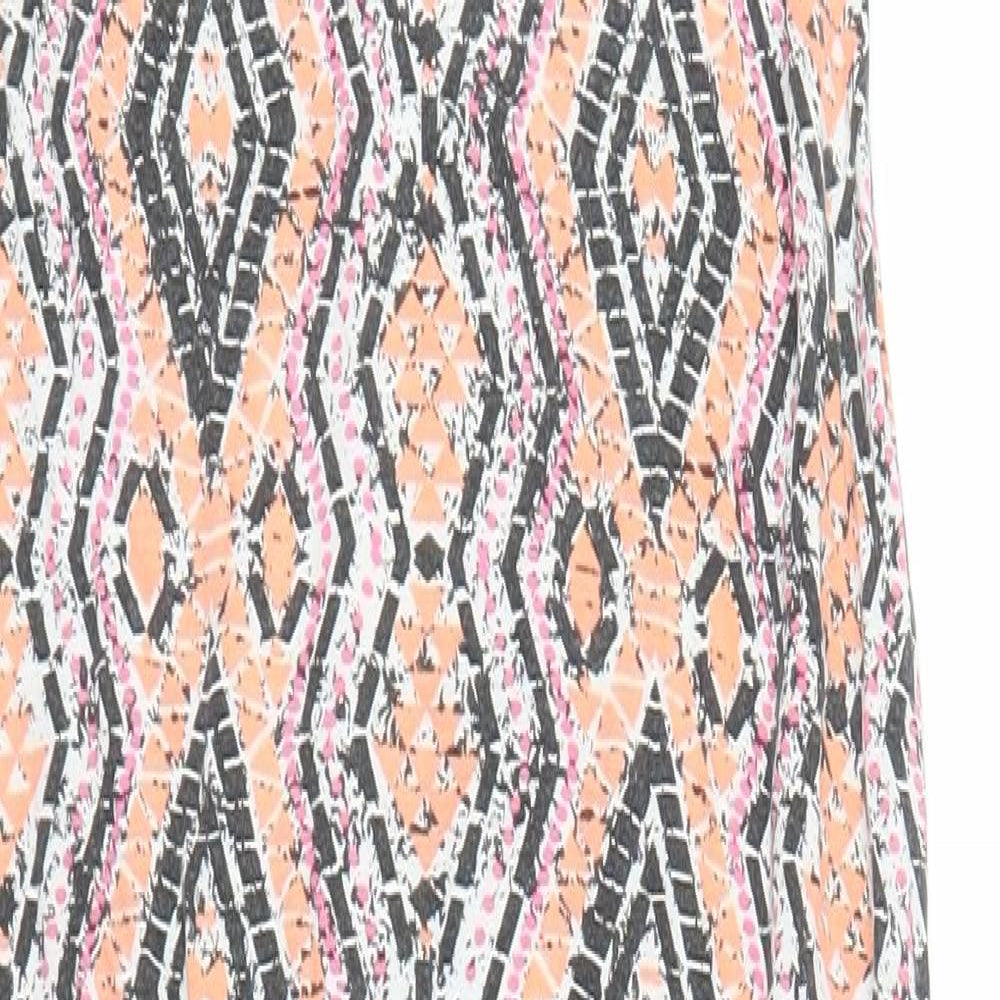 New Look Womens Orange Geometric  Maxi  Size 12
